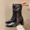 Large Size Women’s High Heel Plus-Width Ankle Boots – Autumn/Winter by FitiqueFit