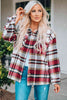 Classic Plaid Button Front Shirt Jacket with Breast Pockets Casual & Minimalist Outerwear by Stevvex