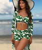 Women's 3-Piece Long Sleeve Swimsuit Set by FitiqueFit