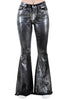 High Rise Metallic Black Bell Bottom Jean -29” Inseam by Neon Spur