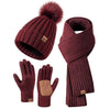9-color Men's And Women's Knitted Hat Scarf Gloves by My Store