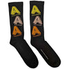 Aaliyah Tricolour Logo [Socks] by Rock Band Apparel