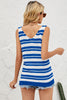 Openwork Striped Wide Strap Knit Vest