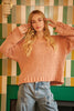 BiBi Chunky Knit Sweater with Flower Detail Sleeves by FitiqueFit