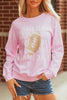 Pink GAME DAY Football Rugby Print Casual Sweatshirt by Wild and Free Boutique