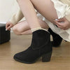 Women’s Retro Sock Cuff Booties – Stylish Ankle Boots with Stretch Cuff by FitiqueFit