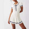 Women’s Striped Knit Midi Dress by FitiqueFit