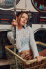 See-through Textured Lace Top