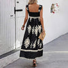 Women’s Wide-Strap Printed Maxi Dress by FitiqueFit