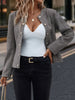 Women's Herringbone Double-Breasted Slim Jacket by FitiqueFit