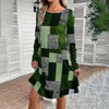 Women's Round Neck Long Sleeve Dress by FitiqueFit