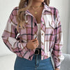 Plaid Shacket – Women’s Long-Sleeve Button-Down Shirt Jacket by FitiqueFit