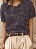 Women's Retro Short-Sleeve Jacquard Knit Top by FitiqueFit