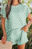 Green Polka Dot Print Short Set by Wild and Free Boutique