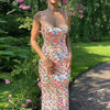 Women's Slim Fit Printed Backless Dress by FitiqueFit
