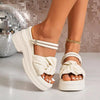 Thick Sole Open Toe Buckle Strap Sandals – Beach Fairy Style by FitiqueFit