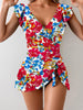 Women's Floral Print One-Piece Swimsuit by FitiqueFit