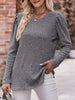 Ribbed Knit Puff Sleeve T-Shirt by Simply Love