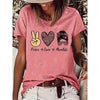 Round Neck Graphic Short Sleeve T-Shirt by FitiqueFit