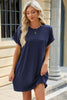 Short Sleeve Mini Dress with Pockets Casual & Stylish Everyday Wear by Stevvex