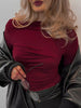 Off-Shoulder Ruched Long Sleeve T-Shirt by Simply Love