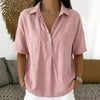 Short Sleeve Button Pullover Shirt – Solid Color Women’s Top by FitiqueFit