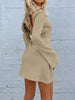 Elegant Backless Dress Round Neck Long Sleeve Mini Dress Stylish Party Girls Dress by Stevvex