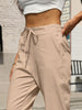 Elastic Waist Tapered Pants