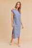 Side Slit Round Neck Sleeveless Midi Elegant Dress–Versatile, Chic, and Timeless Wardrobe Staple with Side Slits and Sleeveless Design for Effortless Style by Stevvex