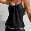 Women's Solid Color Tankini Swimsuit Set by FitiqueFit