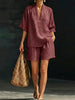 Women's Loose Batwing Sleeve Two-Piece Set – Casual Summer Beach Outfit by FitiqueFit