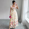 Women’s Puff Sleeve Floral Print Waist-Cinching Dress by FitiqueFit
