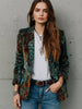 Women’s Printed Suit Jacket with Lining – Autumn Winter Casual Commuter Blazer by FitiqueFit