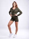 JupiterGear Athletic Zip-Up Crop Hoodie Jacket