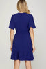 New Ruffled Surplice Short Flutter Sleeve Mini Dress For Women – Elegant, Playful and Feminine Surplice Mini Dress with Flutter Sleeves by Stevvex