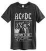AC/DC Highway To Hell Poster Vintage T-Shirt (Charcoal) [T-Shirt] by Rock Band Apparel
