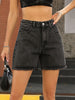 Raw Hem High Waist Denim Shorts