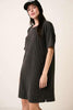 Urban Rib Knit Short Sleeve Tee Dress For Women – Casual, Comfortable, Versatile & Chic For Everyday Outfits by Stevvex
