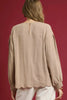 Umgee Linen Scallop Hem Long Sleeve Blouse | Fitiquefit by FitiqueFit