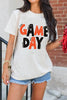 White GAME DAY Funny Letter Printed Casual Tee by Wild and Free Boutique