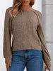 Ribbed Knit T-Shirt with Lace Shoulder Detail by Simply Love