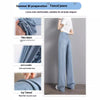 Draping Effect Jeans Women's Thin High Waist Straight Ice Silk Wide-leg Pants