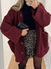 Modern Cozy Women Luxuriously Cozy Contrast Button Up Sherpa Jacket with Pockets For Fall & Winter by Stevvex
