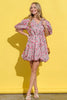 Full Size Floral Surplice Puff Sleeve Dress – Feminine Floral Dress, Surplice Neckline Dress, Puff Sleeve Dress, Elegant Floral Dress, Romantic Party Dress, Charming Floral Dress, Versatile Dress for Every Occasion by Stevvex