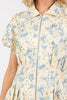 New Summer Floral Eyelet Zipper Front Puff Sleeve Mini Dress For Women – Elegant, Trendy and Chic Floral Eyelet Mini Dress with Puff Sleeves by Stevvex