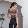Tight Fit Yoga Top With Chest Pad Beauty Back Breathable by FitiqueFit