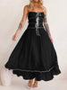 Vintage Ruffled Hem Midi Dress With Tied And Ruched Detail Elegant Feminine Girls Dress by Stevvex