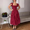 Holiday Ruffles Lotus Leaf Pleated Dress