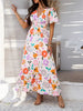 Elegant Printed V-Neck Short Sleeve Maxi Dress Beautiful Casual Women Long Dress by Stevvex