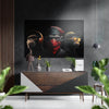 3 Wise Monkeys Brushed Aluminum Dibond Wall Art by Insigneart USA